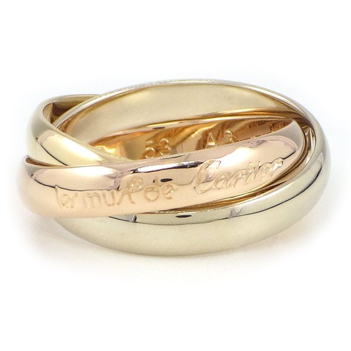カルティエ Cartier リング トリニティ クラシックモデル MM スリーカラー K18PG K18WG K18YG 13号 / #53 【中古】