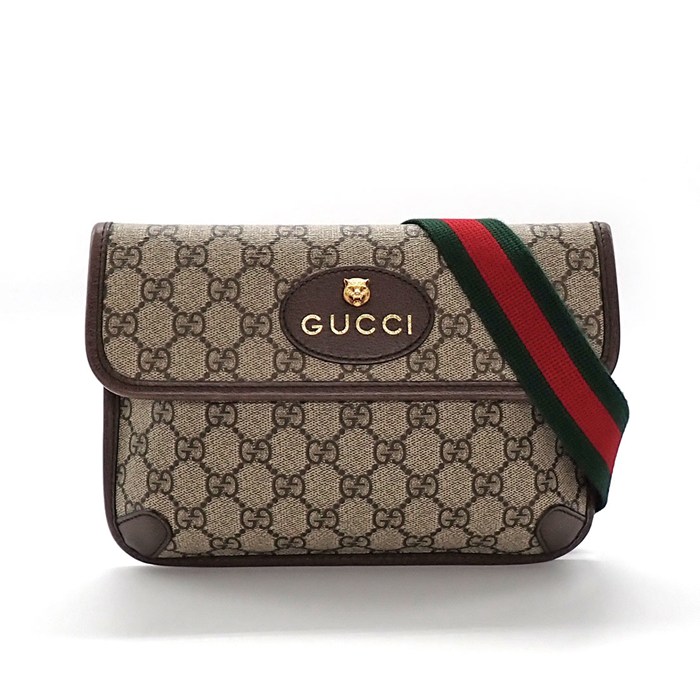 グッチ GUCCI ボディバッグ ネオヴィンテージ ベルトバッグ 493930 GGスプリーム キャンバス シェリーライン ストラップ 【中古】