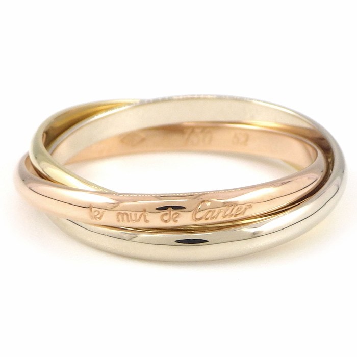 カルティエ Cartier リング トリニティ XS スリーカラー K18PG K18WG K18YG 12号 / #52 【中古】