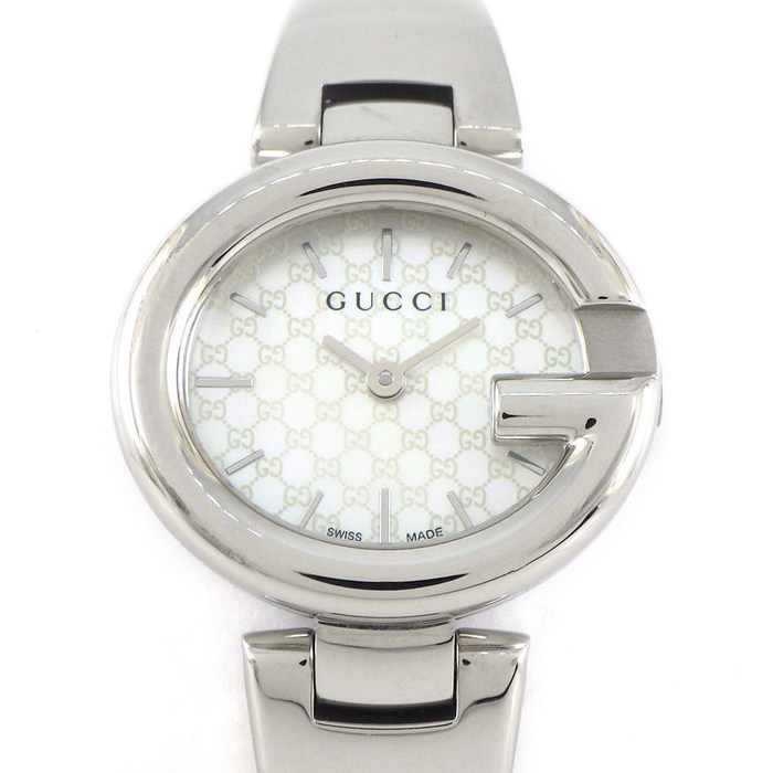 グッチ GUCCI 腕時計 Gバルーン 134.5/YA134511 オーバル GG柄 ホワイトシェル文字盤 SS クオーツアナログ 【箱・保付き】 【中古】