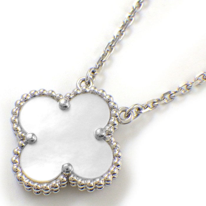 ヴァンクリーフ＆アーペル Van Cleef & Arpels ネックレス ヴィンテージアルハンブラ VCARF48700 ホワイト シェル K18WG 【中古】