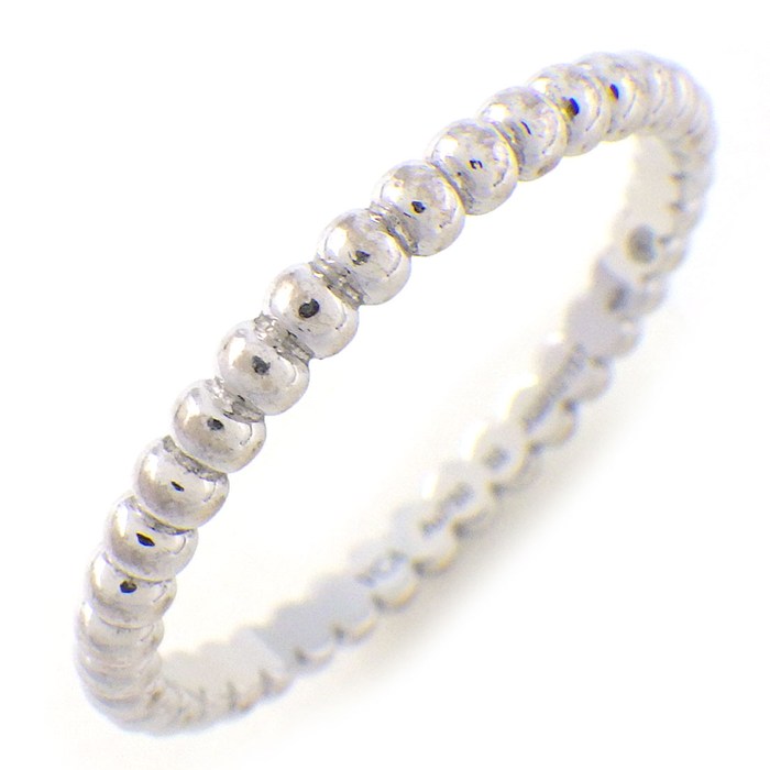 ヴァンクリーフ＆アーペル Van Cleef & Arpels リング ペルレ ゴールドパール スモール VCARN31755 K18WG 14.5号 / #55 【箱・保付き】 【中古】