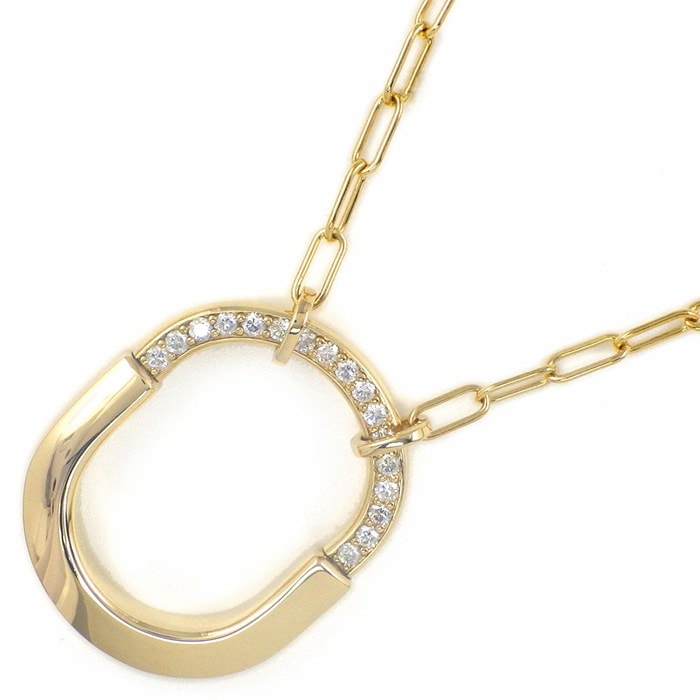 ティファニー Tiffany & Co. ネックレス ロック ミディアム 72342127 ダイヤモンド 0.33ct K18YG 【中古】