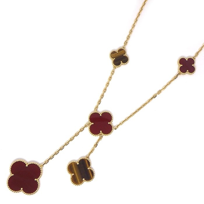 未使用品 k18 四葉 ラピスラズリ ネックレス と ブレスレット セット レッド系のジュエリーの通販なら ジェイビーワークス 公式オンライン