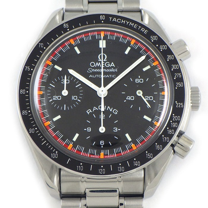 オメガ OMEGA 腕時計 スピードマスター  3518.50.00 RWC2000 レーシング シューマッハ 6000本限定モデル ブラック文字盤 クロノグラフ スモールセコンド SS 自動巻き 【中古】