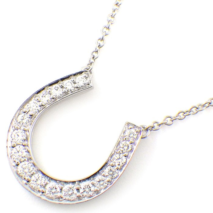 ティファニー Tiffany & Co. ネックレス ホースシュー パヴェ ダイヤモンド PT950 【中古】