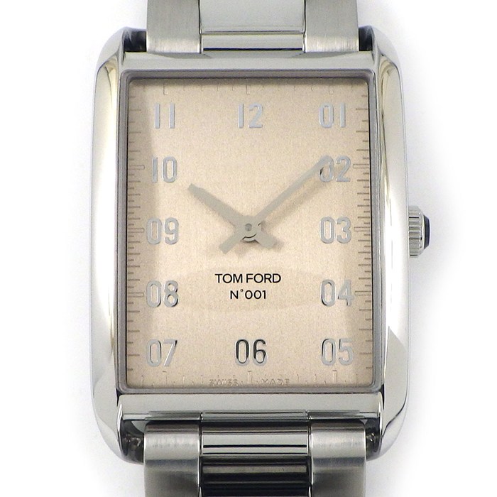 トムフォード TOM FORD 腕時計 N.001 TF0120276935 レクタンギュラー シャンパンゴールド文字盤 SS クオーツアナログ