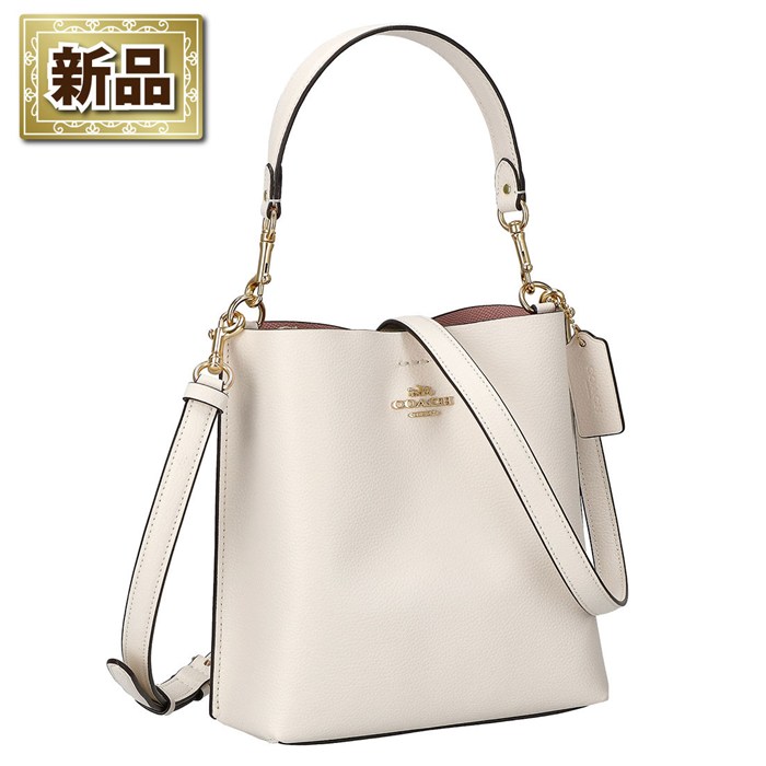 【新品】コーチ COACH ハンドバッグ/ショルダーバッグ モリー バケットバッグ 22 CA177 IMCHK 2023 SS チョーク ダブルフェースレザー ゴールド金具