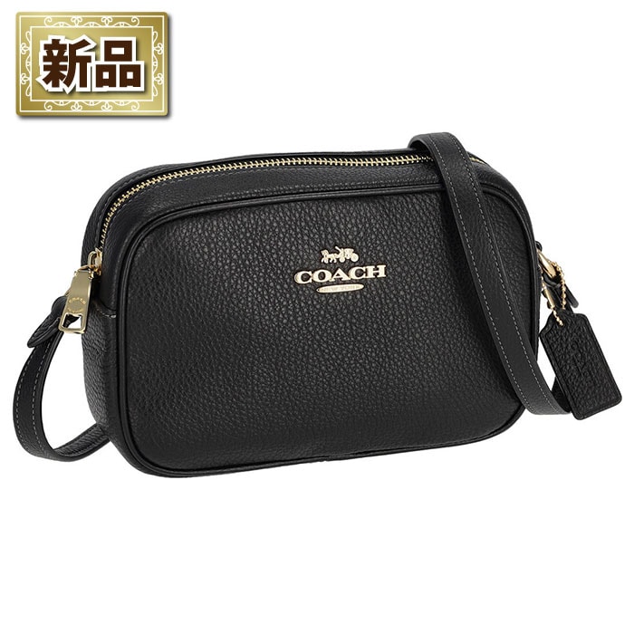【新品】コーチ COACH ショルダーバッグ ミニ ジェイミー カメラバッグ CQ875 IMBLK 2023 AW ブラック リファインド ペブルレザー ゴールド金具