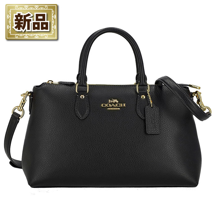 【新品】コーチ COACH ハンドバッグ/ショルダーバッグ ジョージア サッチェル CR156 IMBLK 2025 SS ブラック ぺブルレザー ゴールド金具