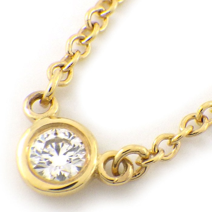 ティファニー Tiffany & Co. ネックレス バイザヤード シングル 60017719 1ポイント ダイヤモンド 0.05ct K18YG 【中古】