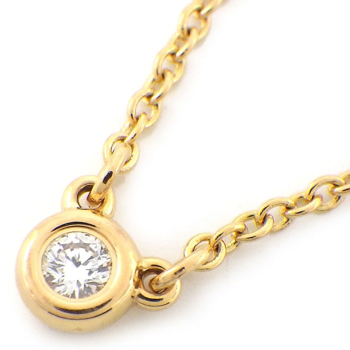 ティファニー Tiffany & Co. ネックレス バイザヤード シングル 60017911 1ポイント ダイヤモンド 0.03ct K18PG 【中古】