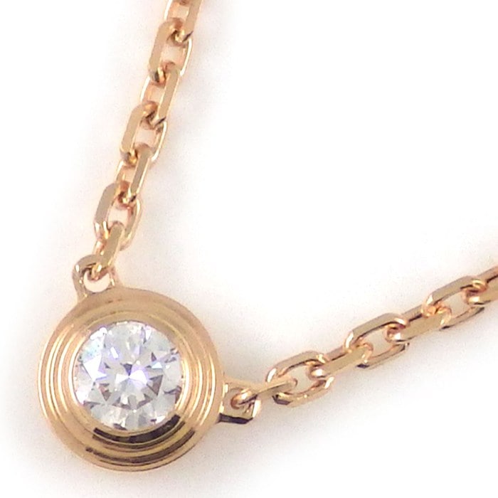 カルティエ Cartier ネックレス ダムール XS ディアマン レジェ B7224516 1ポイント ダイヤモンド 0.04ct K18PG 【箱・保付き】 【中古】