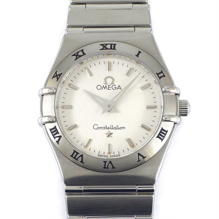 オメガ OMEGA 腕時計 コンステレーション 1572.30.00 メッシュ ギョーシェ シルバー文字盤 SS クオーツアナログ 【中古】