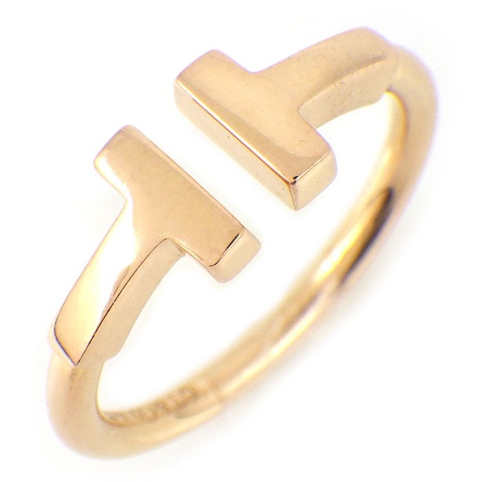 ティファニー Tiffany & Co. リング Tワイヤー 60147389 K18PG 7号 【中古】