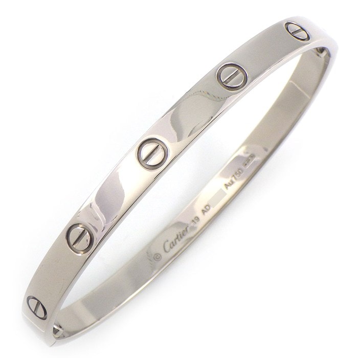 カルティエ Cartier ブレスレット ラブ クラシックモデル MM CRB6035419 K18WG / #19 【箱・保付き】 【中古】