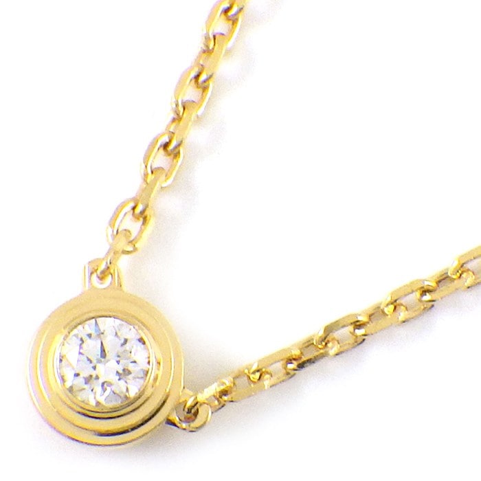 カルティエ Cartier ネックレス ダムール XS ディアマン レジェ B7224517 1ポイント ダイヤモンド 0.04ct K18YG 【中古】