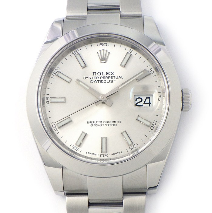 ロレックス Rolex 腕時計 デイトジャスト 116300 サンレイ シルバー文字盤 ルーレット刻印 ランダムシリアル デイト 夜光針 SS 自動巻き 【箱・保付き】 【中古】