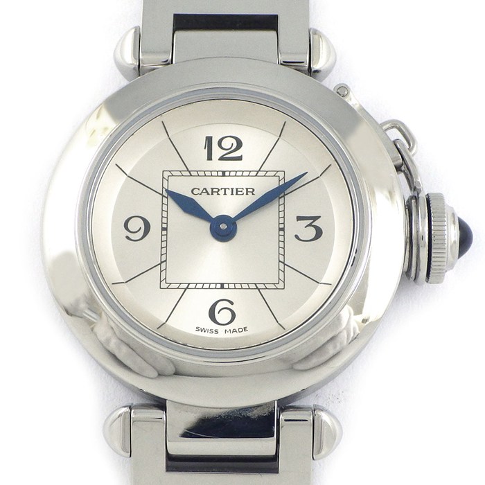 カルティエ Cartier 腕時計 ミスパシャ W3140007 シルバーサンレイ文字盤 SS クオーツアナログ 【中古】