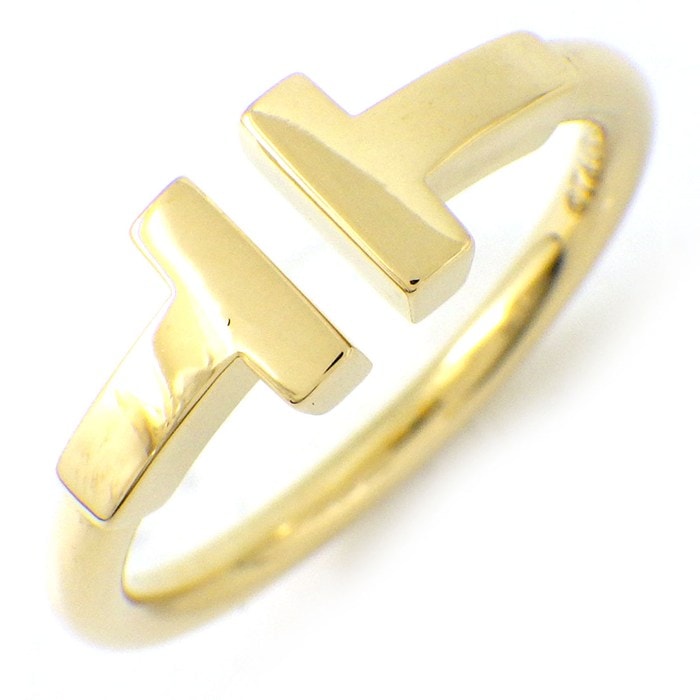 ティファニー Tiffany & Co. リング Tワイヤー 60147346 K18YG 9号 【中古】