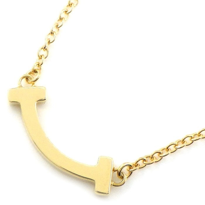 ティファニー Tiffany & Co. ネックレス Tスマイル ミニ マイクロ 62617640 K18YG 【中古】