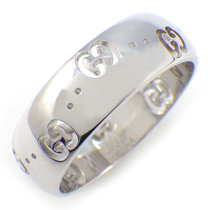  グッチ GUCCI リング アイコン GG K18WG 11.5号 / #12 【中古】