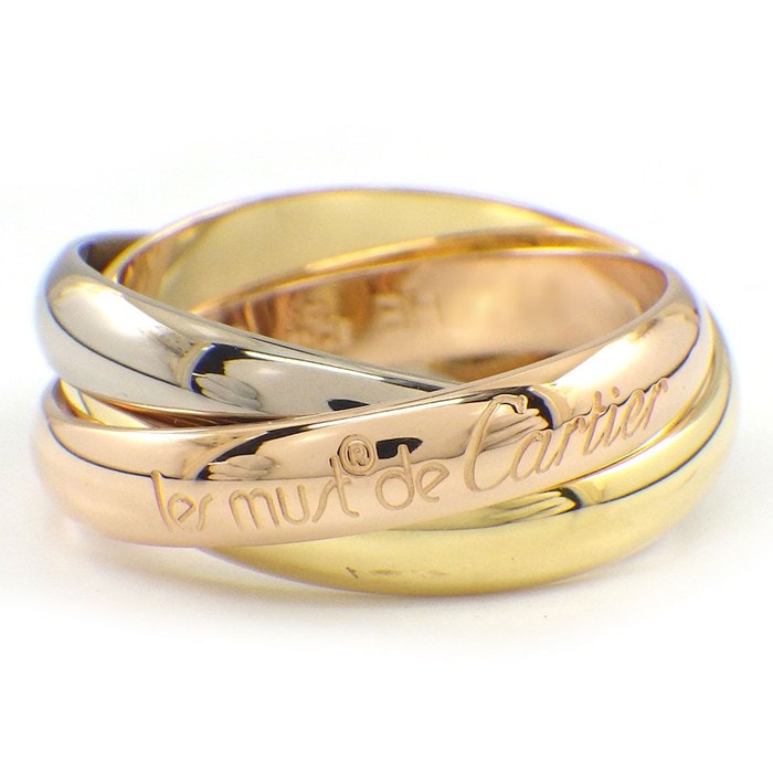 カルティエ Cartier リング トリニティ スリーカラー K18PG K18WG K18YG 12.5号 / #53 【中古】