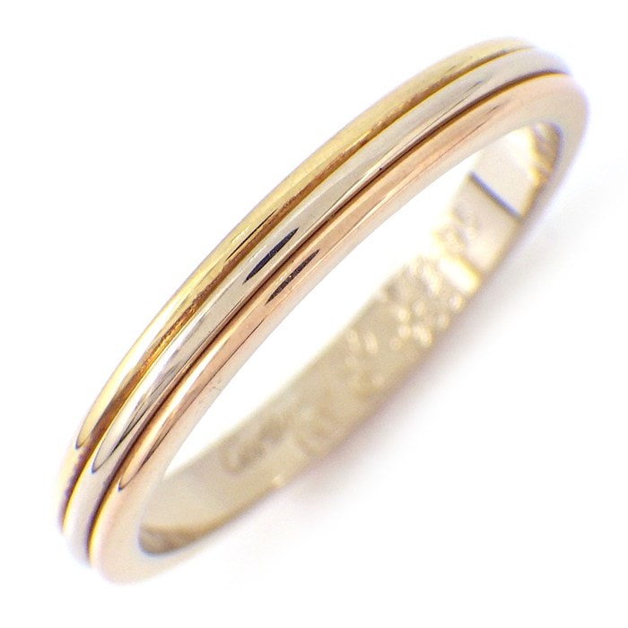 カルティエ Cartier リング ヴァンドーム トリニティ ウェディング スリーカラー K18PG K18WG K18YG 19.5号 / #60 【箱・保付き】 【中古】