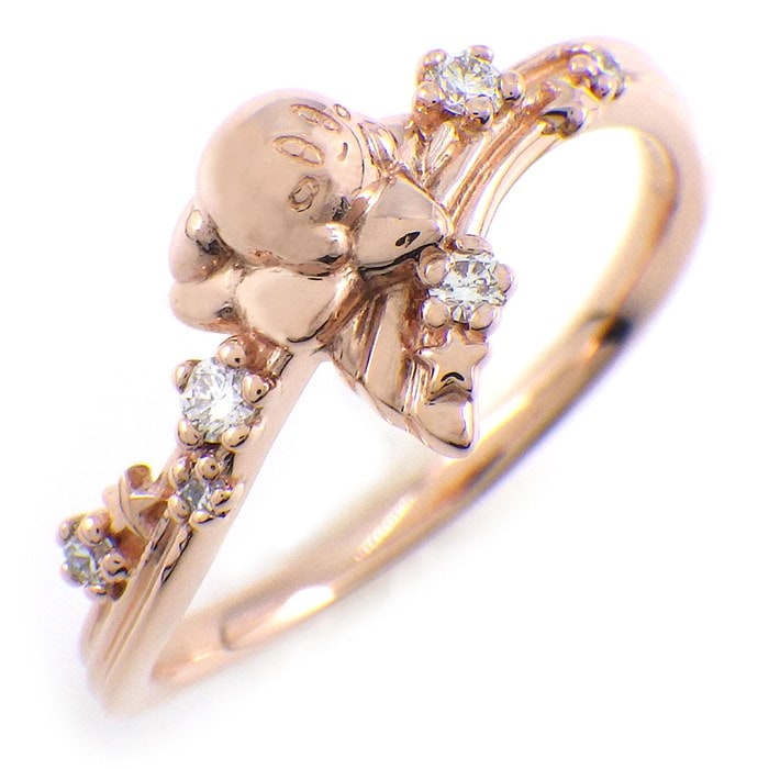 【ダイヤモンド】 リング ユートレジャー 任天堂 星のカービィ トゥインクルスター ダイヤモンド 計0.082ct K10PG 11号 【中古】