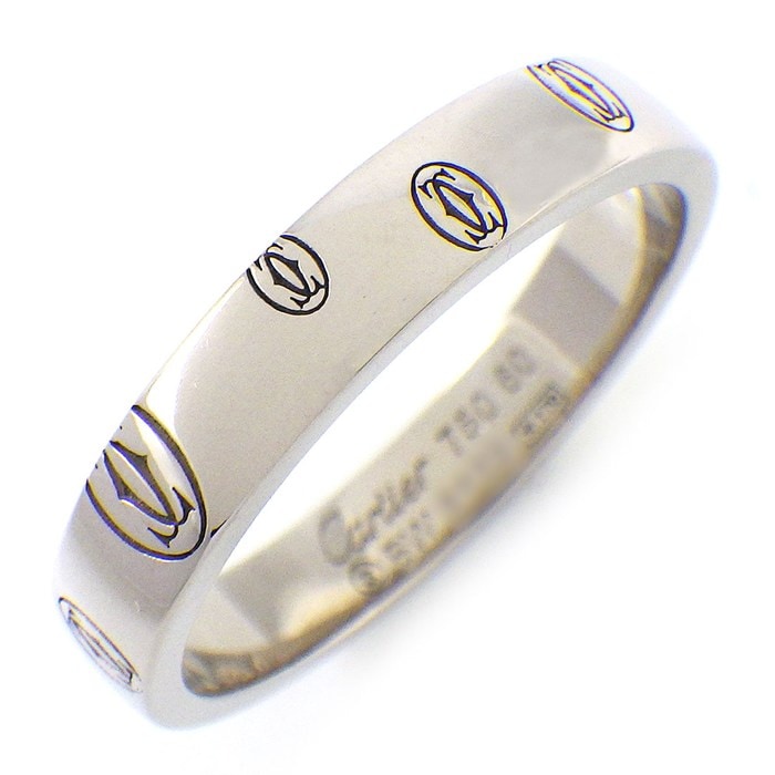 カルティエ Cartier リング ハッピーバースデー SM ロゴ C2 2C K18WG 19.5号 / #60 【中古】