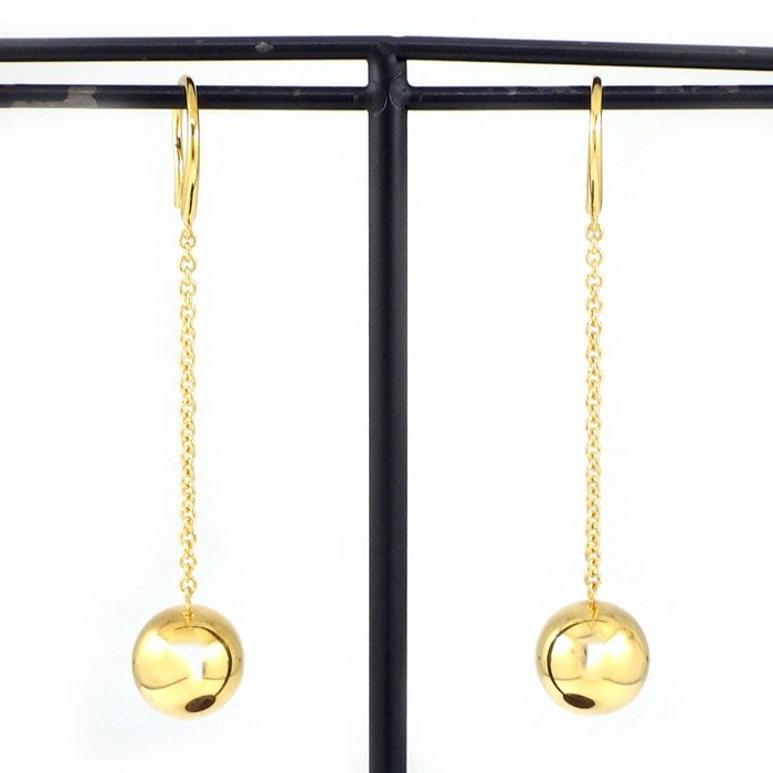 ティファニー Tiffany & Co. フックピアス ハードウェア ボール スウィング ドロップ K18YG 【中古】