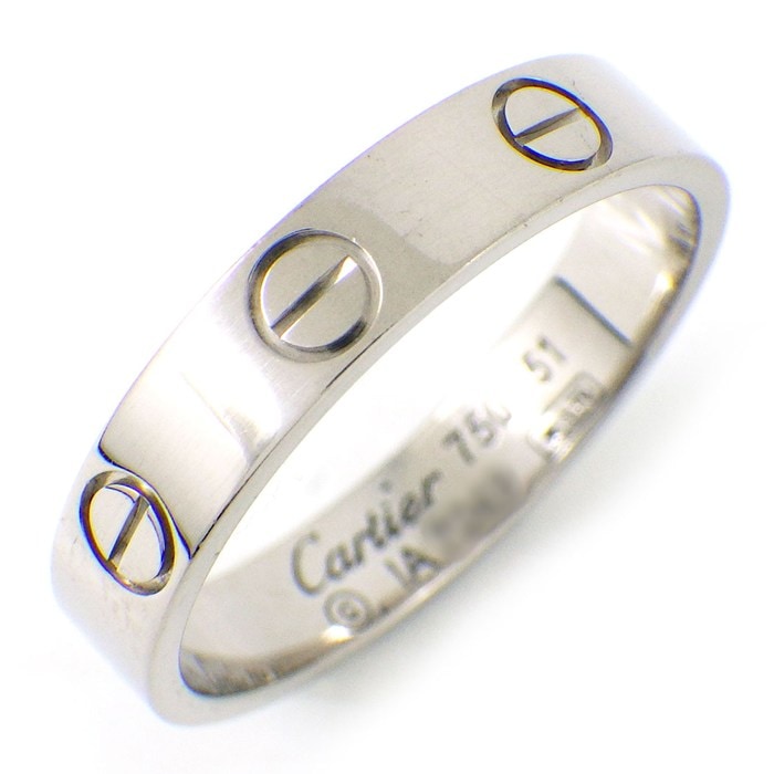カルティエ Cartier リング ラブ スモールモデル SM B4085151 K18WG 11号 / #51 【中古】