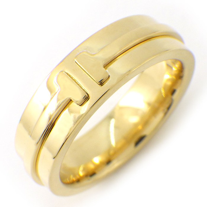 ティファニー Tiffany & Co. リング Tトゥー ワイド K18YG 11号 【中古】
