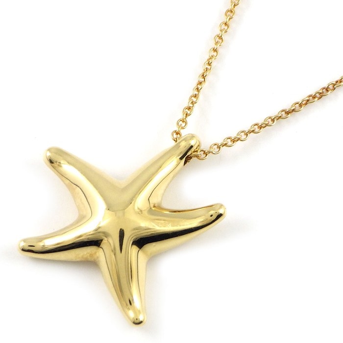 ティファニー Tiffany & Co. ネックレス スターフィッシュ ヒトデモチーフ K18YG 【中古】
