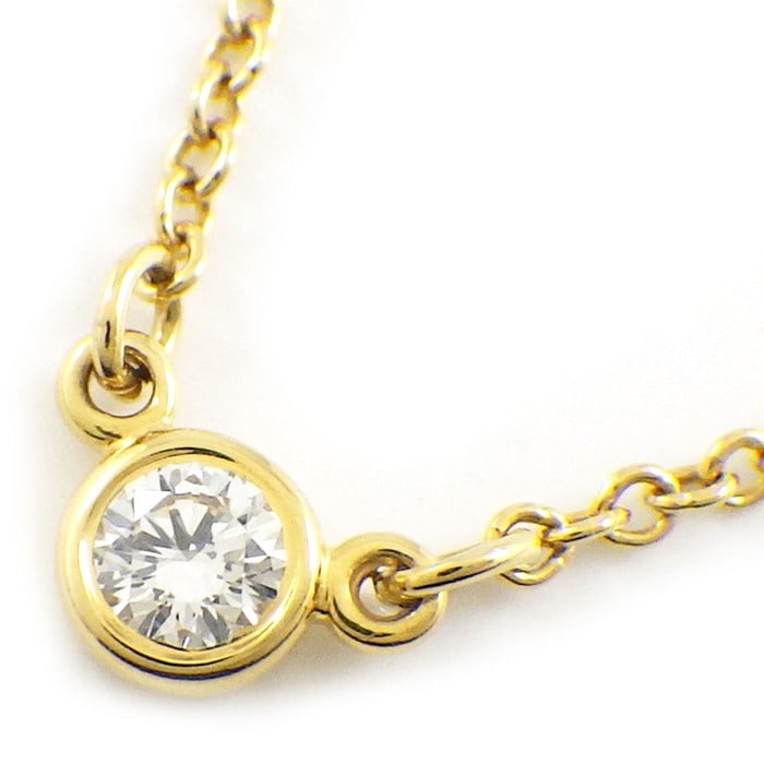 ティファニー Tiffany & Co. ネックレス バイザヤード シングル 60017719 1ポイント ダイヤモンド 0.05ct K18YG 【中古】