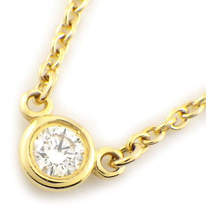 ティファニー Tiffany & Co. ネックレス バイザヤード シングル 60017719 1ポイント ダイヤモンド 0.05ct K18YG 【中古】