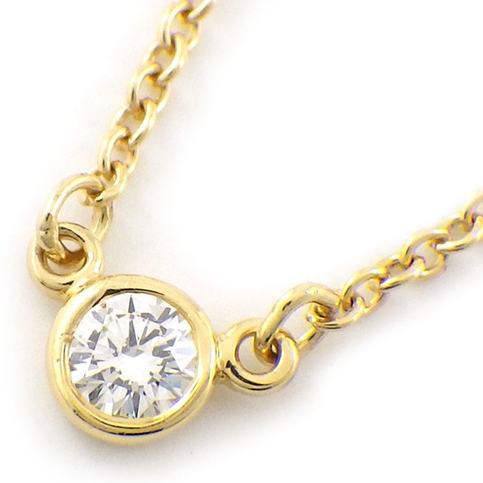 ティファニー Tiffany & Co. ネックレス バイザヤード シングル 60017719 1ポイント ダイヤモンド 0.05ct K18YG 【中古】