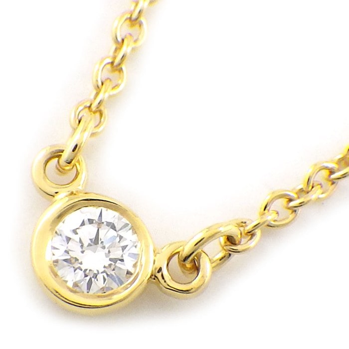 ティファニー Tiffany & Co. ネックレス バイザヤード シングル 60017719 1ポイント ダイヤモンド 0.05ct K18YG 【中古】