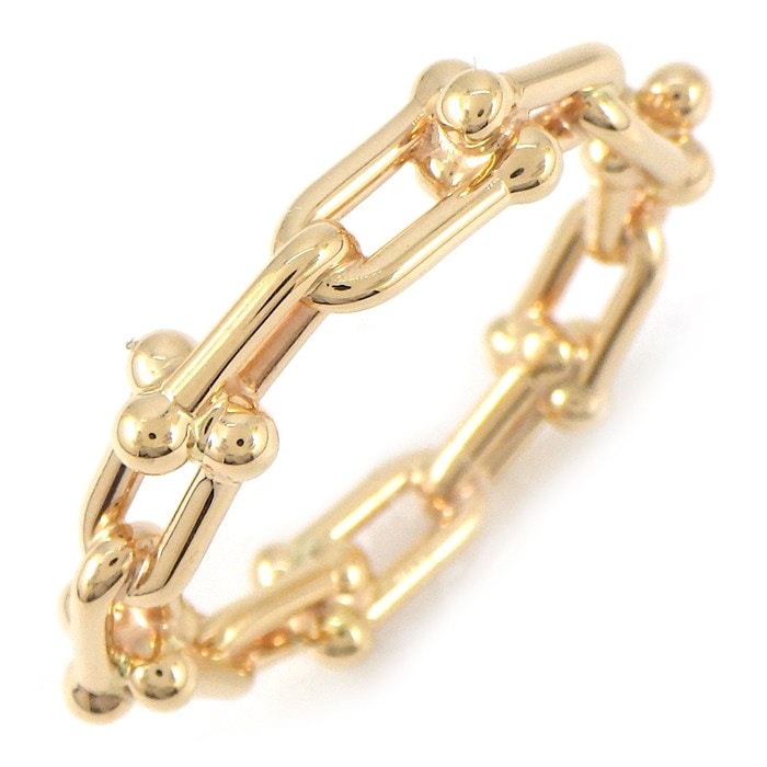 ティファニー Tiffany & Co. リング ハードウェア マイクロリンク 72667573 チェーン K18PG 13.5号 【中古】