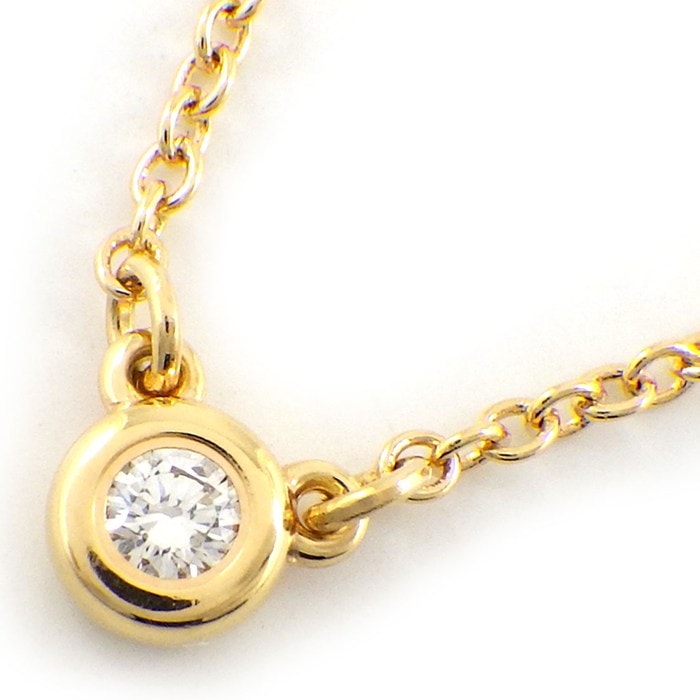 ティファニー Tiffany & Co. ネックレス バイザヤード シングル 60017911 1ポイント ダイヤモンド 0.03ct K18PG 【中古】