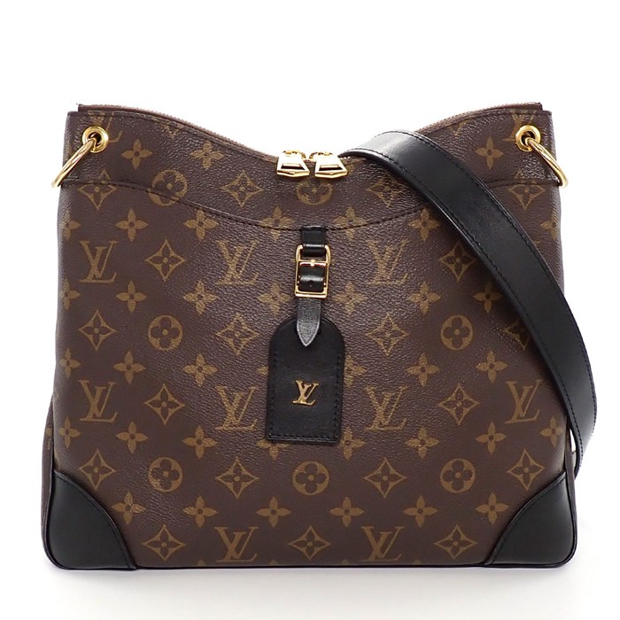 ルイ・ヴィトン LOUIS VUITTON ショルダーバッグ オデオン NM M45352 ノワール レザー モノグラムキャンバス ゴールド金具 【中古】