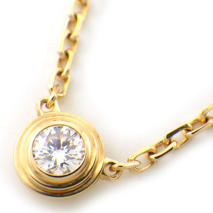カルティエ Cartier ネックレス ダムール XS ディアマン レジェ B7224516 1ポイント ダイヤモンド 0.04ct K18PG 【中古】