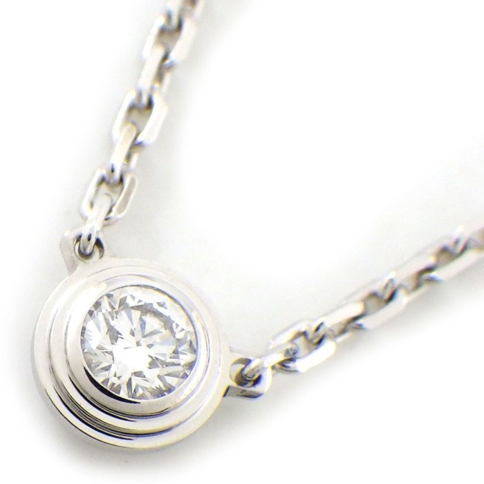 カルティエ Cartier ネックレス ダムール エクストラスモール XS ディアマン レジェ B7224515 1ポイント ダイヤモンド K18WG 【中古】
