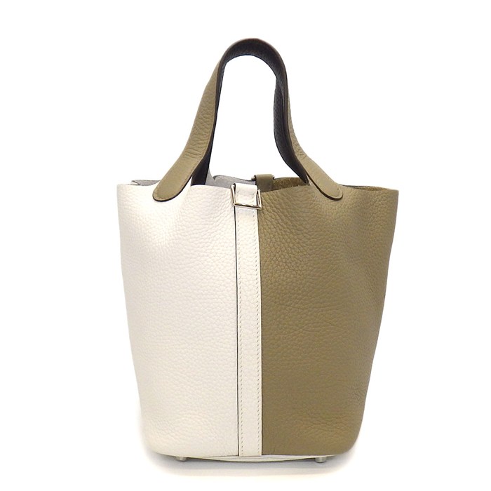 エルメス HERMES ハンドバッグ ピコタンロック PM カザック2 ベージュマルファ ニューホワイト マカサー トリヨンクレマンス 【中古】