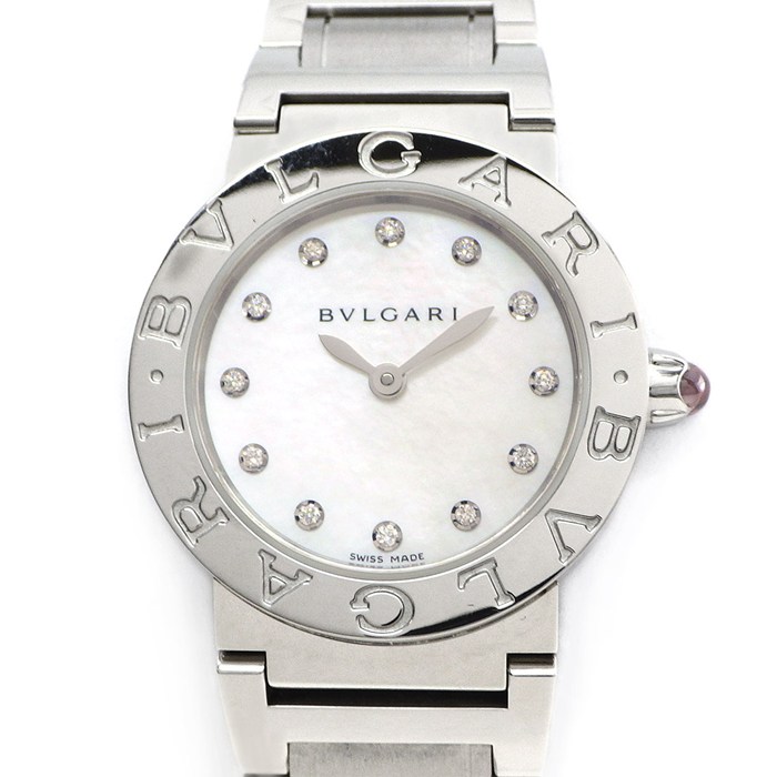 ブルガリ BVLGARI 腕時計 ブルガリブルガリ BBL26S 12ポイント ダイヤインデックス ホワイトシェル文字盤 SS クオーツアナログ 【中古】