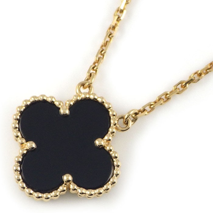 ヴァンクリーフ＆アーペル Van Cleef & Arpels ネックレス ヴィンテージアルハンブラ VCARA45800 オニキス K18YG 【中古】