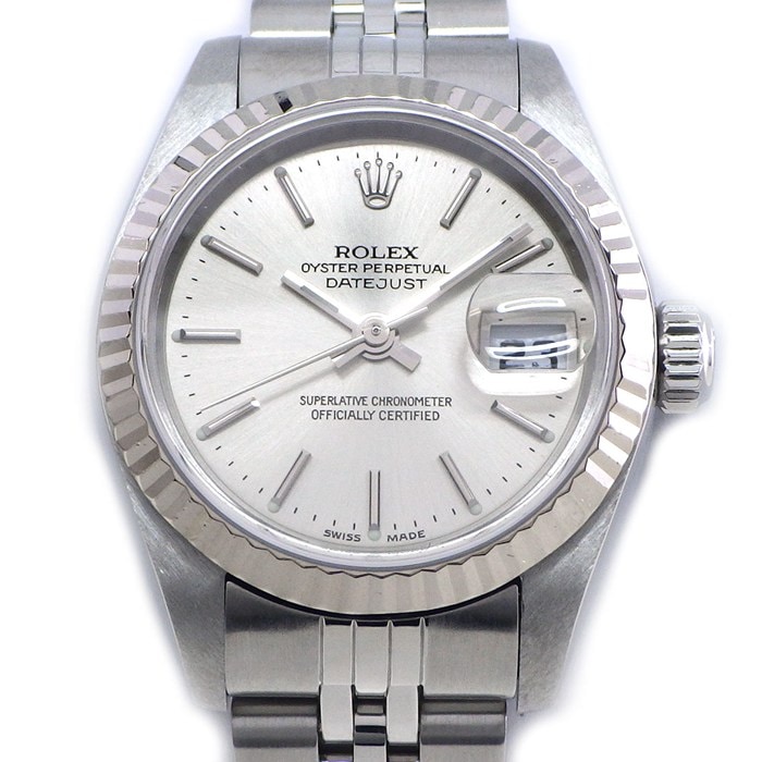 ロレックス Rolex 腕時計 デイトジャスト 79174 A番 1998年-1999年製 シルバー文字盤 デイト K18WG SS 自動巻き 【中古】