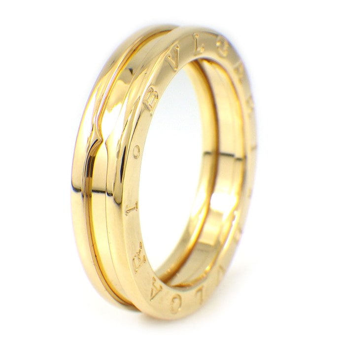 ブルガリ BVLGARI リング B-zero1 ビーゼロワン XS 346554 1バンド ロゴ K18YG 18号 / #58 【中古】