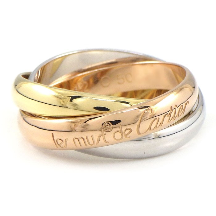 カルティエ Cartier リング トリニティ スリーカラー K18PG K18WG K18YG 11.5号 / #52 【中古】