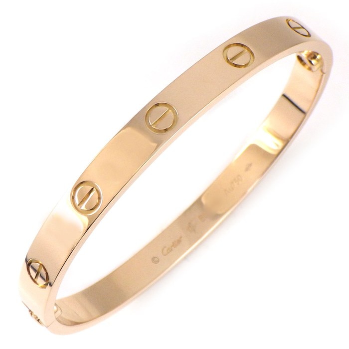 カルティエ Cartier ブレスレット ラブ クラシックモデル MM B6067417 K18PG / #17 【箱・保付き】 【中古】